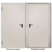 Дверь противопожарная Промет ДП-EIS-60 глухая левая серый RAL 7035 950х2050 мм