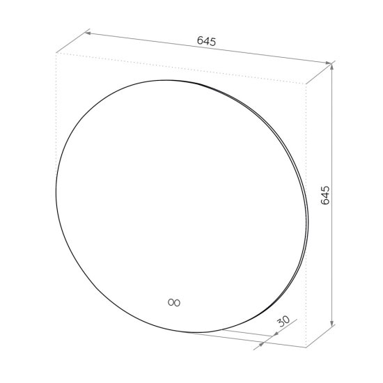 Зеркало с подсветкой круглое 64,5 см бесконтактный сенсор с подогревом Continent Circulo (ЗЛП2389)