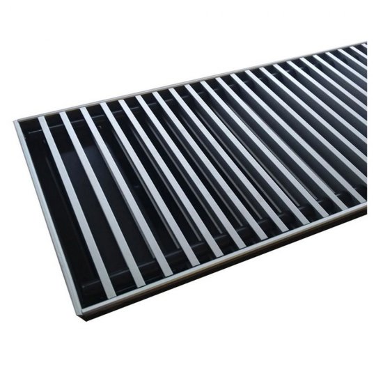 Конвектор внутрипольный КЗТО Бриз с 1 теплообменником 2000х200х100 мм боковое подключение