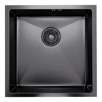 Мойка для кухни Mixline Pro 45х45х20 см врезная с сифоном сталь графит (547226)