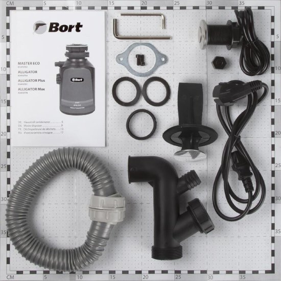 Измельчитель пищевых отходов Bort Alligator Plus 750 Вт 1480 об./мин (93410761)