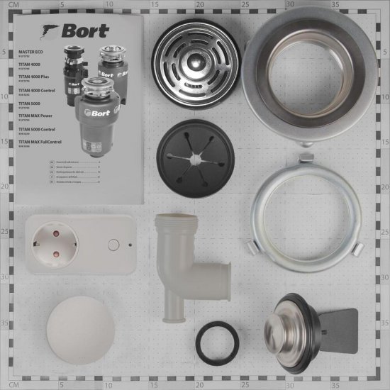 Измельчитель пищевых отходов Bort Titan 4000 Control 390 Вт 3200 об./мин (93410242)