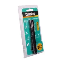 Фонарь ручной Camelion светодиодный 1 LED на батарейках AAA алюминий 3 режима с Zoom (LED51533)