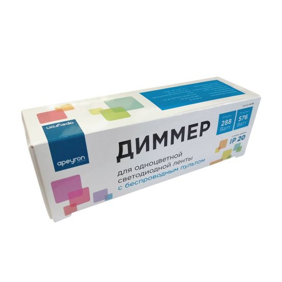 Диммер для светодиодной ленты 12/24 В 288/576 Вт IP20 с пультом Apeyron (04-38)