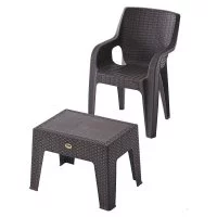 Стол пластиковый Heniver Babel шоколад 435х400х550 мм прямоугольный (SPE-R002)