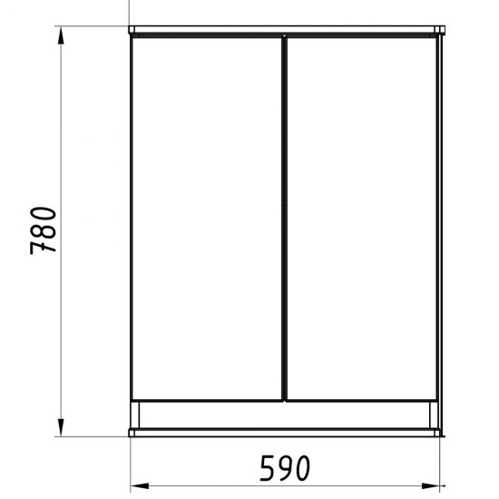 Шкаф АСБ-Мебель Альта 600 60 см подвесной белый