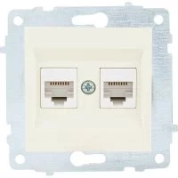 Механизм компьютерной 2-местной розетки rj45 OVIVO CAT6