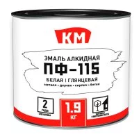 Эмаль ПФ-115 алкидная КМ белая глянцевая 1,9 кг