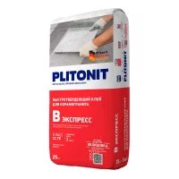 Клей для плитки и камня Plitonit В Экспресс Вб быстротвердеющий серый класс С1 ТF 25 кг