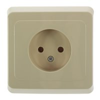 Розетка встраиваемая Systeme Electric Этюд без заземления, цвет бежевый