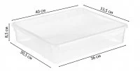 Ящик Кристалл 40x8.5x33.5 см 9 л пластик с крышкой цвет прозрачный