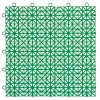 Покрытие садовое из ЭКО-пластика, 34x34 см, цвет зелёный/терракот, 9 шт.