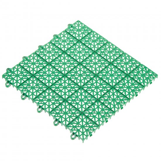 Покрытие садовое из ЭКО-пластика, 34x34 см, цвет зелёный/терракот, 9 шт.