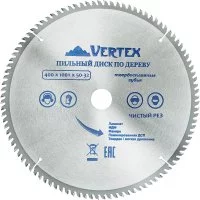 Пильный диск по дереву vertextools 400-100-50