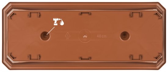 Ящик балконный Idi Land 40x17x15 см v7 л пластик терракотовый