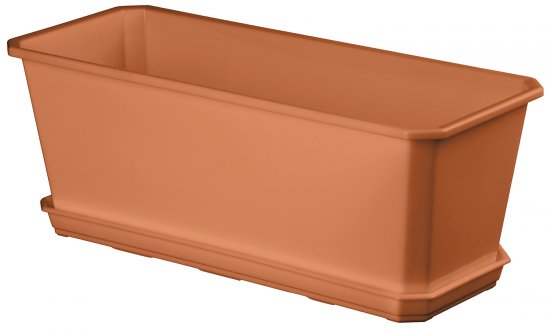 Ящик балконный Idi Land 40x17x15 см v7 л пластик терракотовый