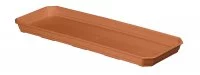 Поддон для балконного ящика Idiland 40 см, 37x14x2.4 см, пластик терракотовый