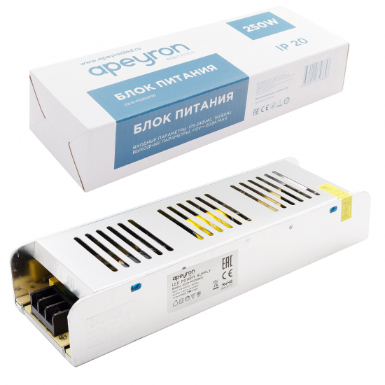 Блок питания 12 В 250 Вт IP20