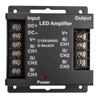 Усилитель RGB 12-24 В 288 Вт 5 А на канал до 20 м ленты IP33