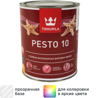Эмаль Tikkurila Pesto 10 матовая прозрачная база С 0.9 л