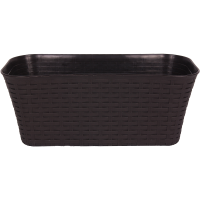 Ящик балконный Idea Ротанг 40x18x16 см v11 л пластик коричневый