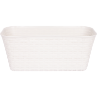 Ящик балконный Idea Ротанг 40x18x16 см v11 л пластик белый