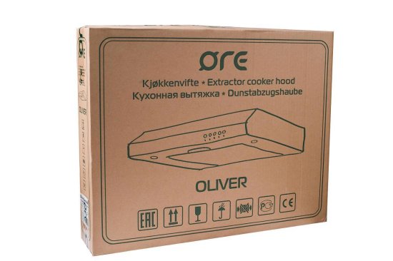 Вытяжка плоская Ore Oliver 60 см цвет белый