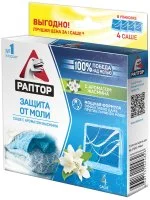 Саше от моли с запахом жасмина «Раптор» 4 шт.