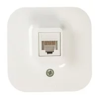 Розетка компьютерная RJ45 категория 5e UTP - Legrand Quteo - IP20 накладной монтаж - белый
