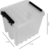 Контейнер Rox Box 21x17x18 см 4.5 л пластик с крышкой цвет прозрачный