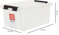 Контейнер Rox Box 34x23x16 см 8 л пластик с крышкой цвет прозрачный
