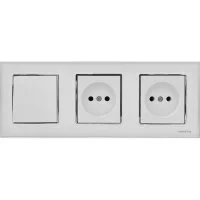 Одноклавишный выключатель + розетки Vesta Electric Комплект-3