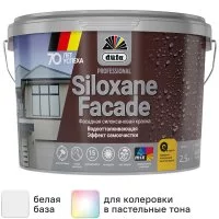 Краска фасадная Dufa Siloxane матовая цвет белый база 1 2.5 л