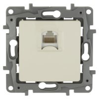 Розетка компьютерная RJ45 категория 5e UTP - Legrand Etika - слоновая кость
