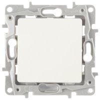 Выключатель одноклавишный - Legrand Etika - 10А 250В безвинтовые зажимы - слоновая кость
