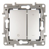 Диммер нажимной универсальный LED - Legrand Etika - 400Вт без нейтрали - алюминий
