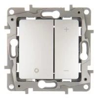 Диммер нажимной универсальный LED - Legrand Etika - 400Вт без нейтрали - алюминий