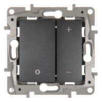 Диммер нажимной универсальный LED - Legrand Etika - 400Вт без нейтрали - антрацит