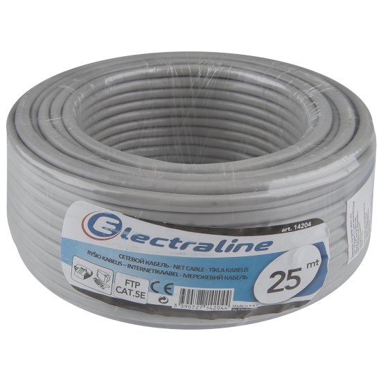 Кабель сетевой Electraline FTP cat 5e 4x2x0.52 мм 25 м