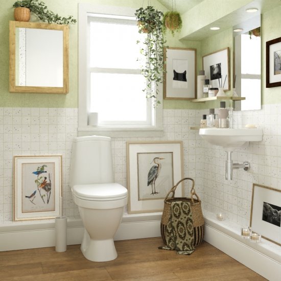 Унитаз-компакт Sanita Статус косой выпуск двойной слив