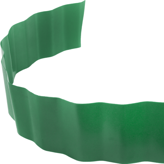 Лента бордюрная декоративная «Гофра» высота 10 см цвет хаки