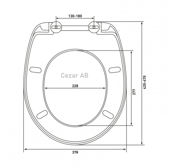 Сиденье для унитаза Cezar AB