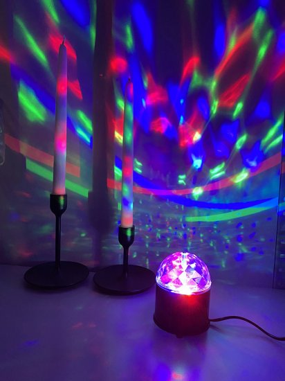 Светильник-проектор светодиодный Uniel RGB Disco 0.3 Вт