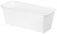 Ящик балконный Idiland 40x17x15 см v7 л пластик белый