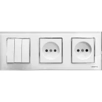 Трехклавишный выключатель + розетки Vesta Electric Комплект-3