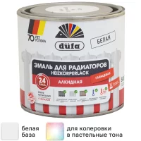 Эмаль для радиаторов Dufa алкидная глянцевая цвет белый 0.5 л
