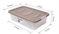 Ящик Астело 60x18x40.4 см пластик с крышкой на колесах цвет прозрачный