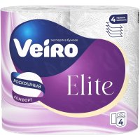 Четырехслойная туалетная бумага VEIRO Linia Classic