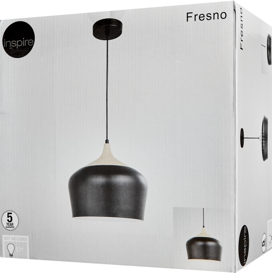 Светильник подвесной Inspire «Fresno» 3 м2 цвет черный
