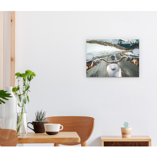 Картина без рамы 50x70 см Байкер